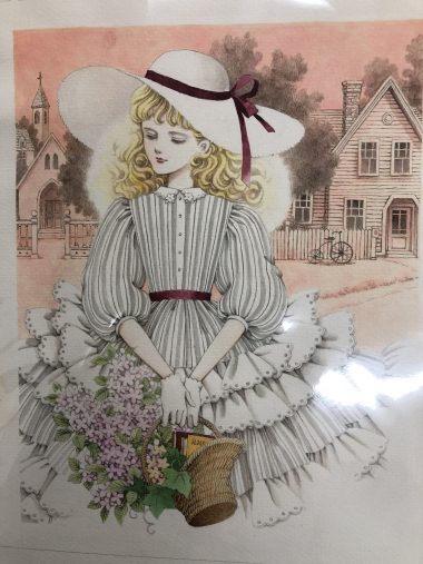 松苗あけみさんのカラー原画(画像:きたがわ翔さんTwitter @kitagawa_sho より)