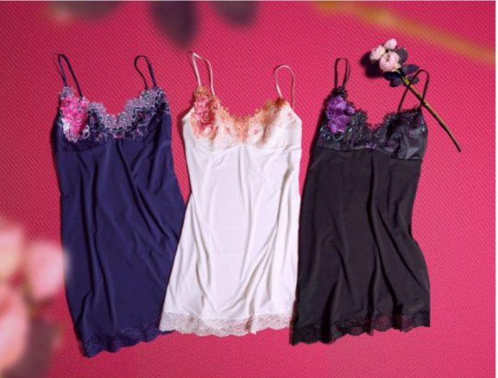 HIMICO 美しさ香り立つ Rosa attraente スリップ ロングキャミソール ランジェリー ML 002series