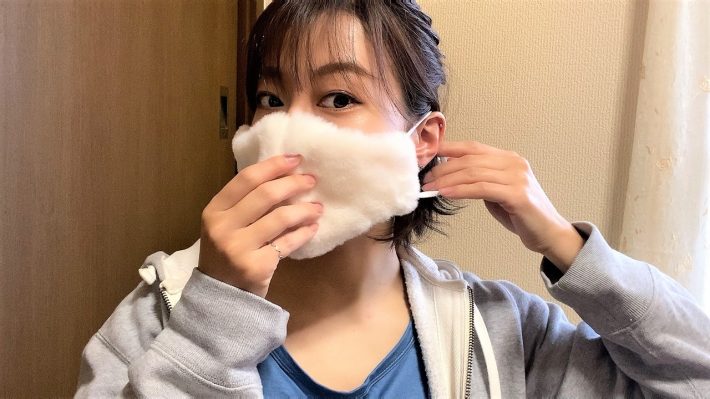 ボリューム感が際立つファーマスク