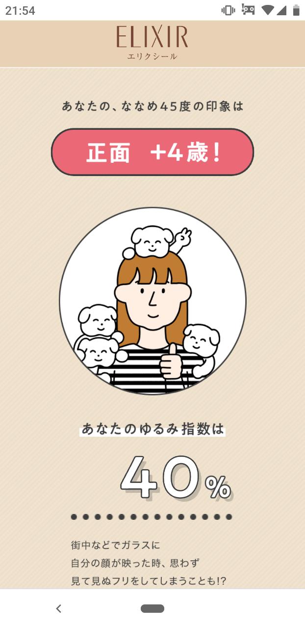 正面＋4歳という結果に！（涙）