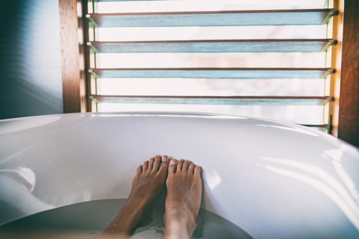 浴室に広がる温泉の香り