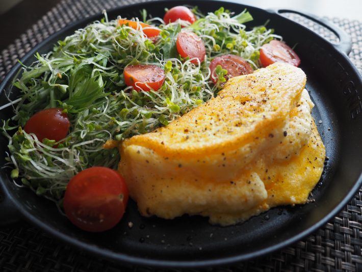 ふわふわオムレツが完成