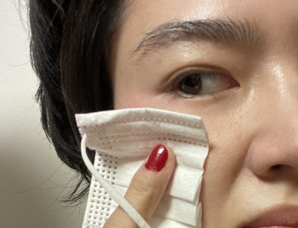 マスクで肌を擦ってみた