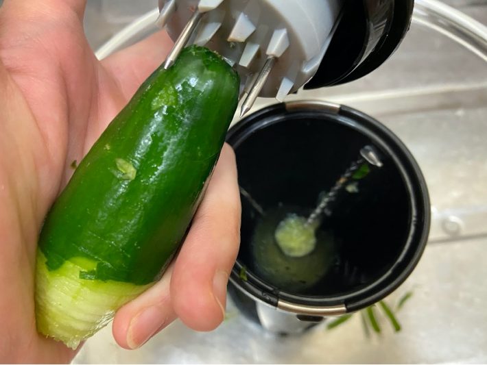 きゅうりは上手く削れなかった