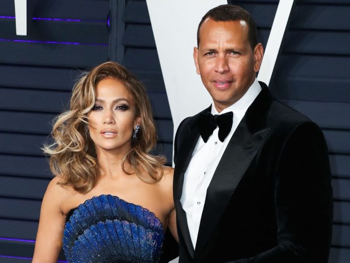 ジェニファー・ロペス（左）とアレックス・ロドリゲス（右）