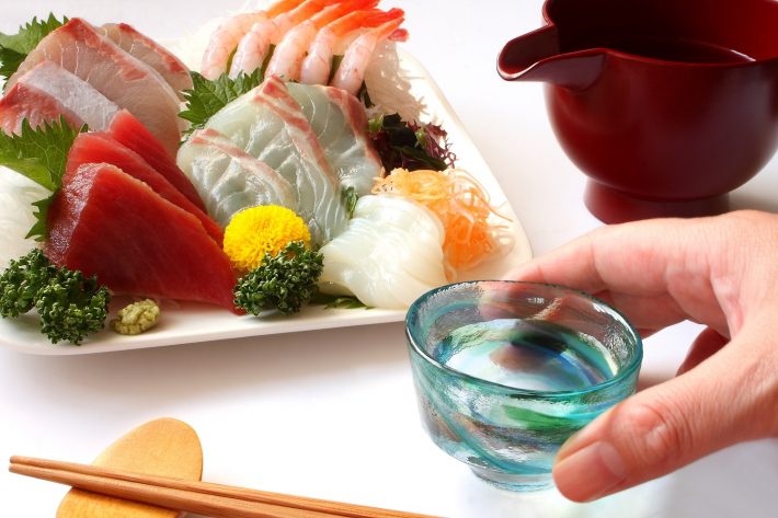 日本酒　刺身　晩酌