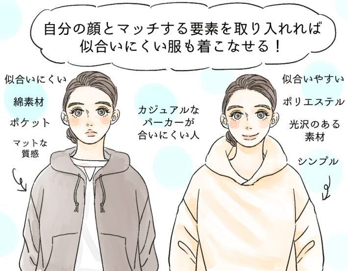 似合いにくい服も着こなせる