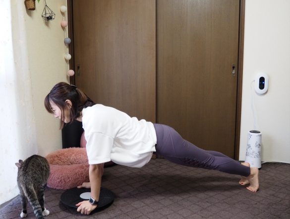 ハイプランクの姿勢で30秒キープ