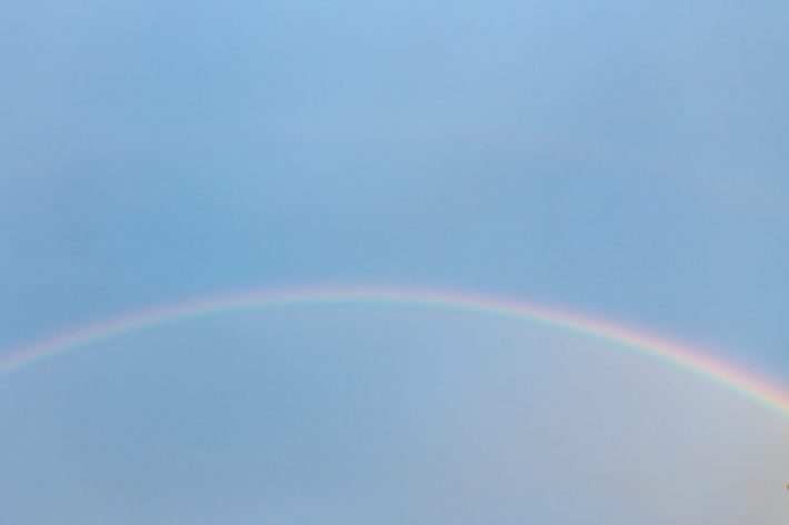 虹　雨上がり　空