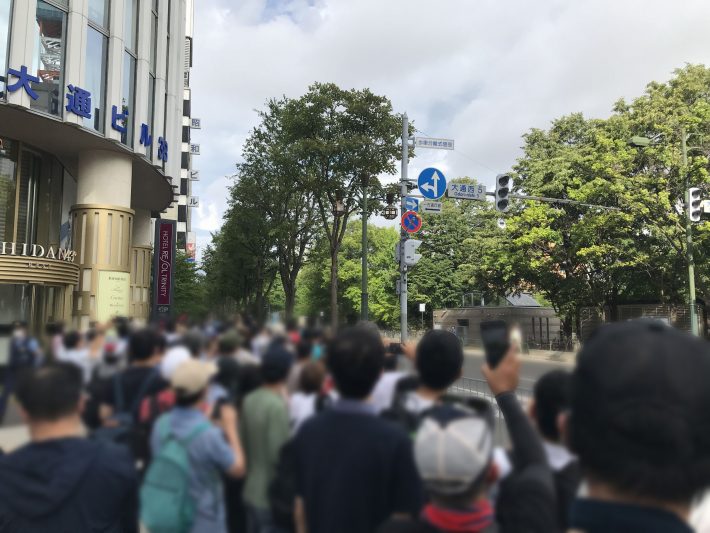 大通公園周辺は密状態