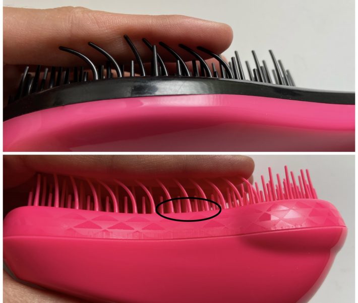 上：ダイソー、下：タングルティーザー