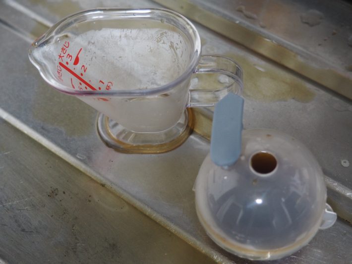 コーヒーをぶちまけた