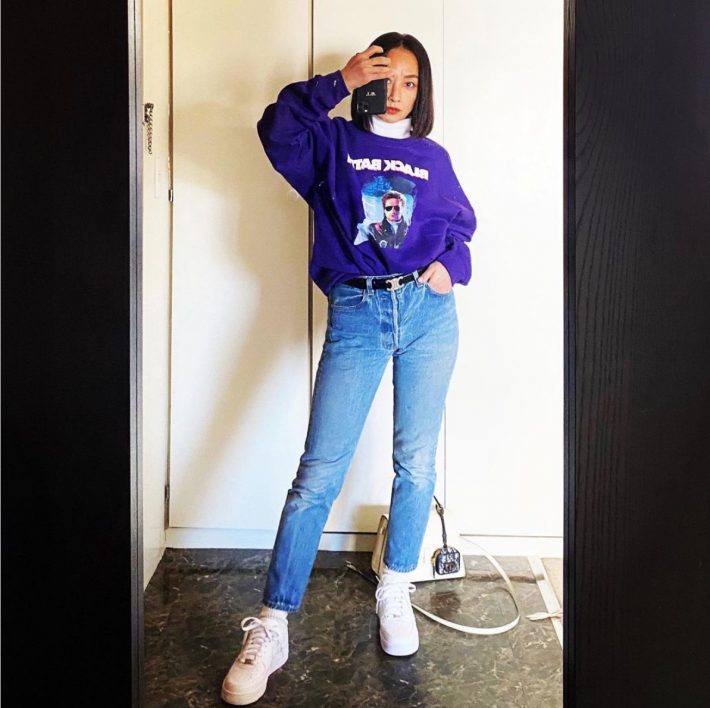 〈北品川温泉天神湯〉のパープルのスエット