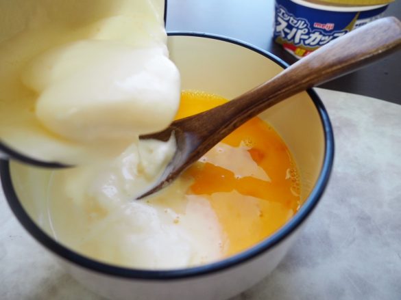 アイスの塊が残っていたけれど、混ぜているうちに小さくなった