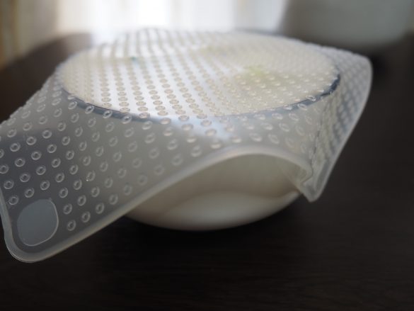 器にシリコンラップがくっつくかない。