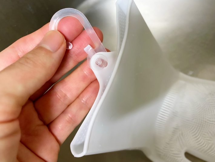 引っかけて乾かせます。