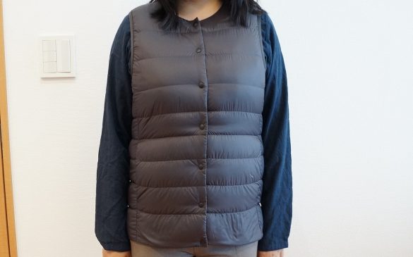 ベストの厚みはそんなに気にならない