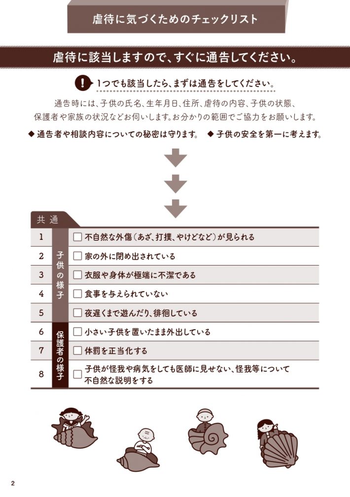 虐待に該当する項目 ※東京都「虐待に気づくためのチェックリスト」より（以下、同じ）