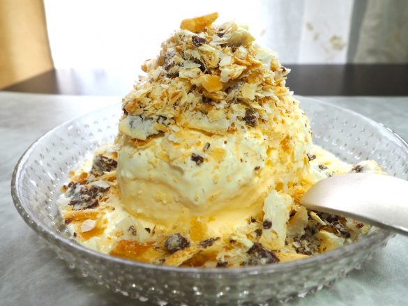 パイのみをドサッとふりかけたら完成