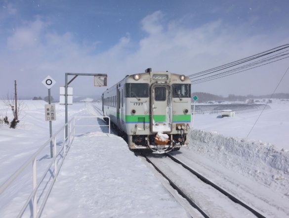 北海道、冬のローカル線