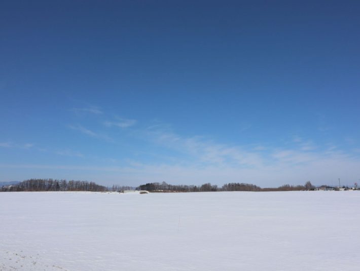 帯広、冬の十勝平野