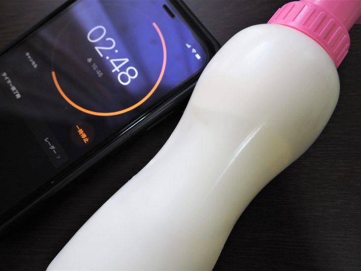 3分弱で液体感がなくなりました