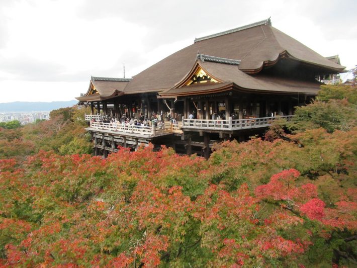 2008年に始まった平成の大改修を終えて今年美しく蘇った清水寺（筆者撮影）