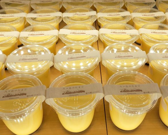 昔ながらのおいしそうなプリンだが、食べるまでその魅力はわからない。「八ヶ岳のたまご プリン」237円(税込)