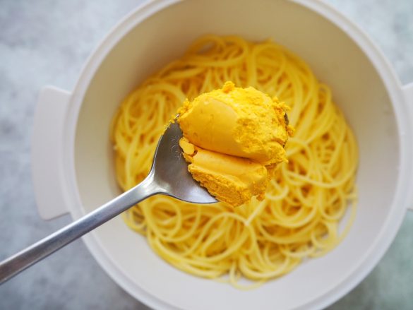 「うにバター」大さじ1混ぜるだけ。