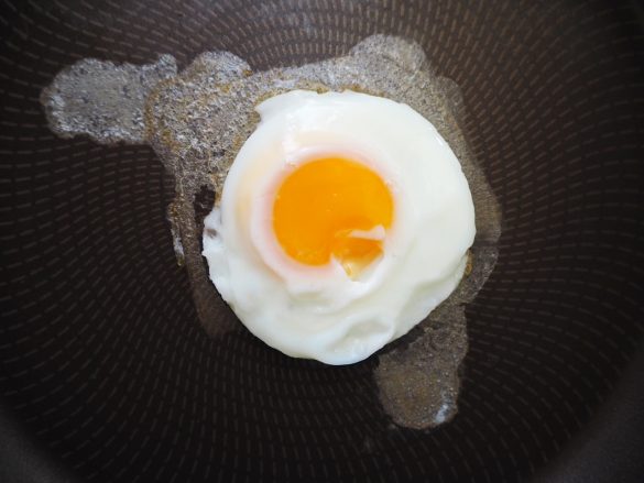 まんまるできれいな目玉焼きができた!