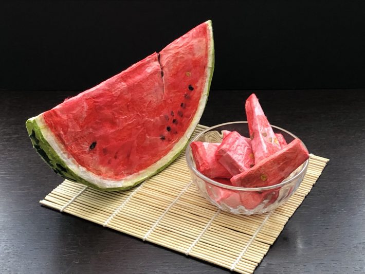 お気に入りの作品は孫も驚いたスイカ