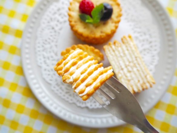 フォークでさしても崩れない