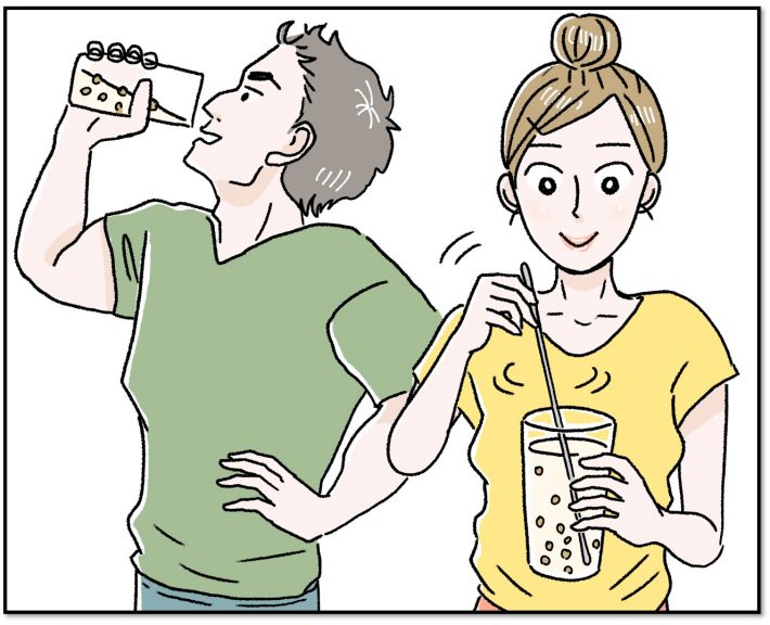 夫婦　はくばく「あまくないもち麦フレーク」と「あまくない大麦フレーク」