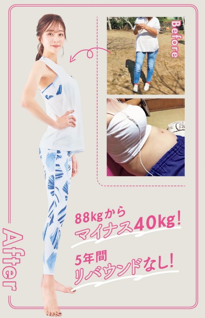体重88kgから40kg減のダイエットに成功したトレえみさん
