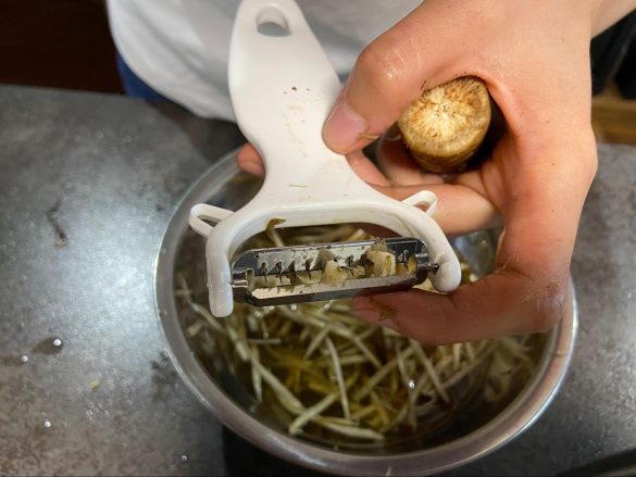 ごぼうが詰まったところ