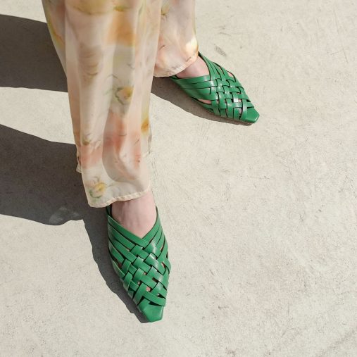 メッシュバックベルトサンダル_GE22297（GREEN）