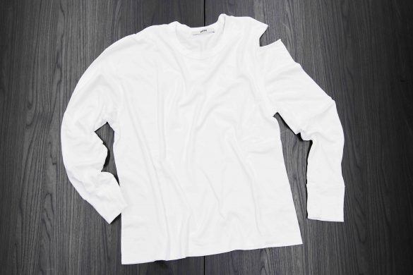 〈pelleq〉Supima cotton asymmetry long T