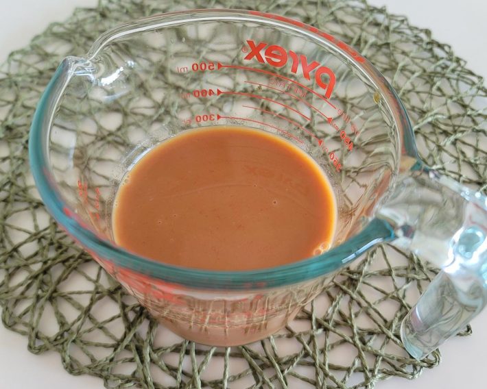 トマト豆乳つゆが完成しました