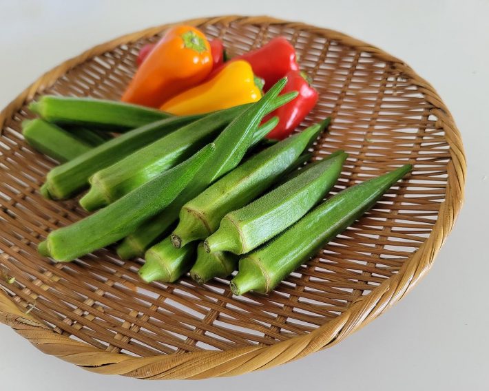 私が好きなのは、オクラとパプリカ