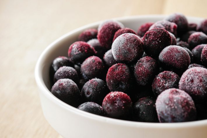冷凍ブルーベリーをアップした写真
