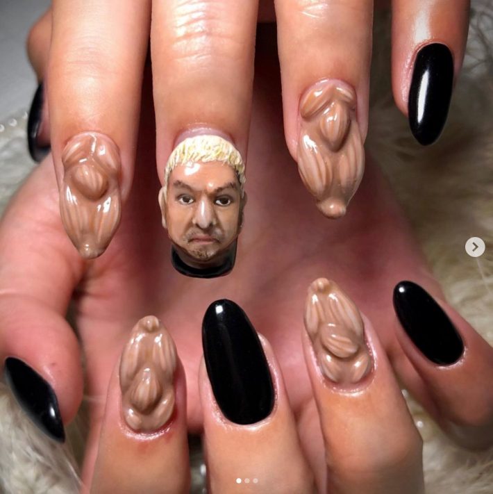 ムキムキの筋肉まで再現した松本人志ネイル