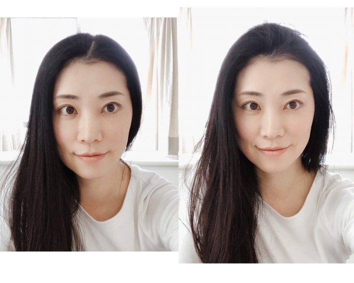 トップを盛ってひし形に