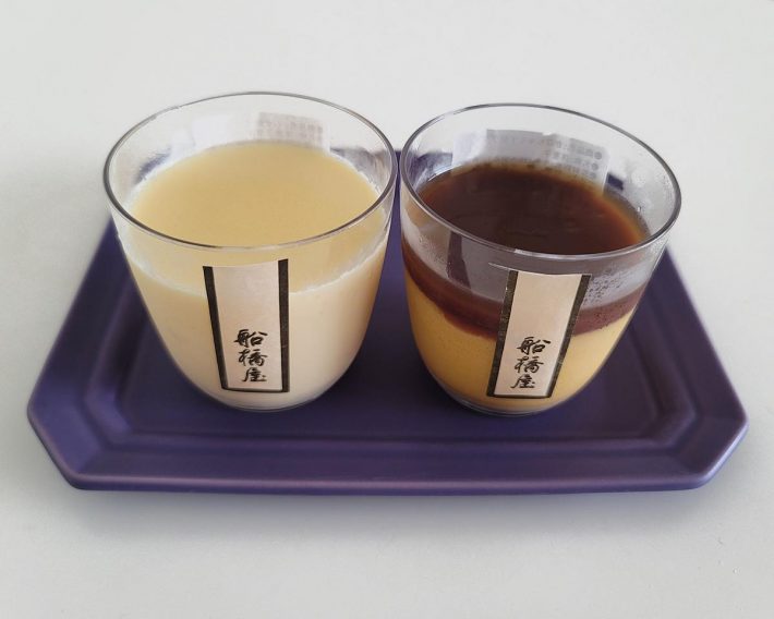 くず餅プリン（399円）、かぼちゃくず餅プリン（453円）