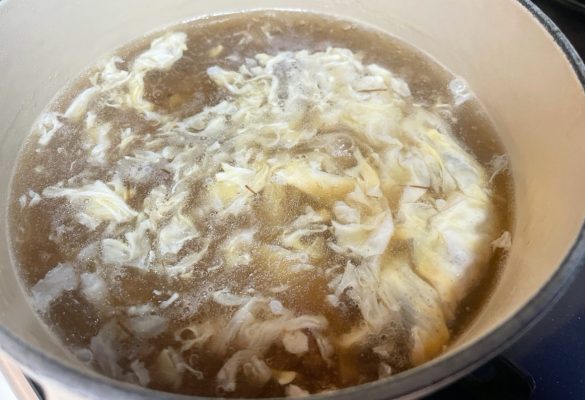 溶き卵を加えて完成