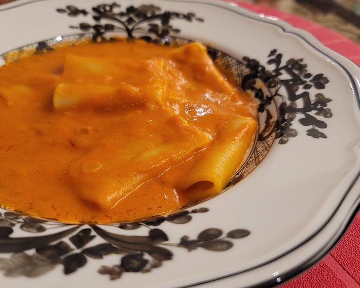 他との差別化を狙っているパッケリ（極太ショートパスタ）