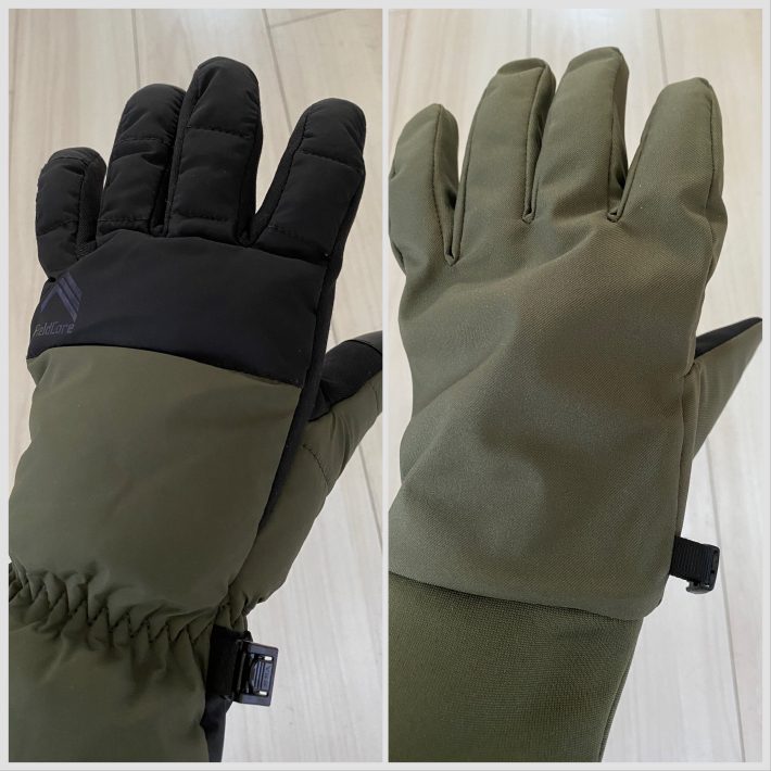 左：ワークマン手袋　右：ユニクロ手袋