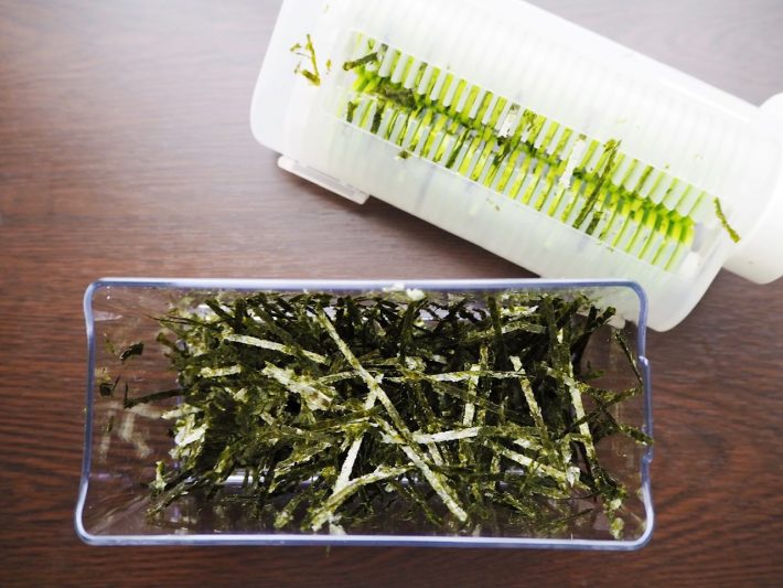 細長くキレイなきざみのりができた