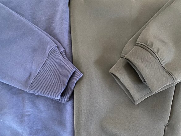 左：ユニクロトレーナー　右：ワークマントレーナー