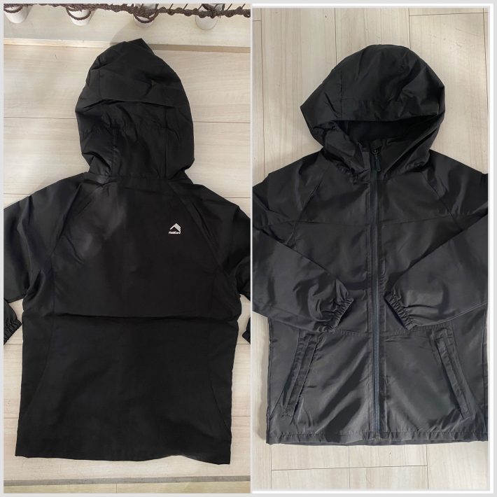 左：後ろ側右上の【FieldCore】のマークは反射する　右：前面はシンプルな見た目