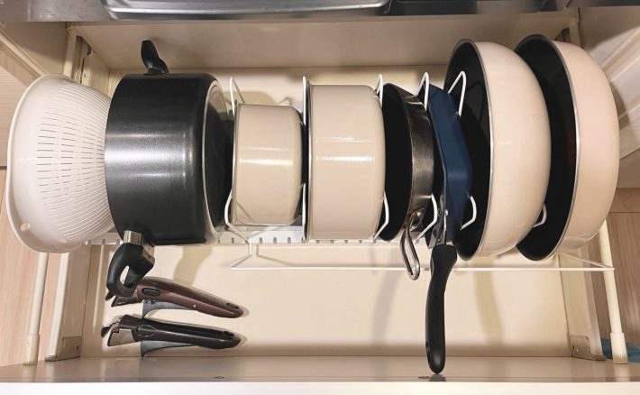 出番の多いフライパン＆鍋を収納